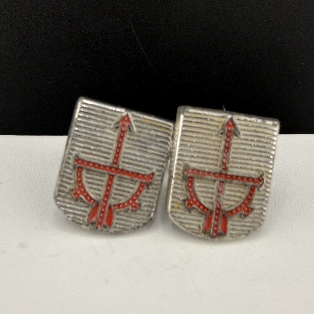 Vintage Hickok Cufflinks Scottish Rite Silver Tone Arrow‎